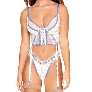Dreamgirl Embroidery Bustier - size small